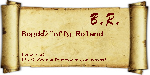 Bogdánffy Roland névjegykártya