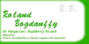 roland bogdanffy business card