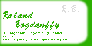 roland bogdanffy business card